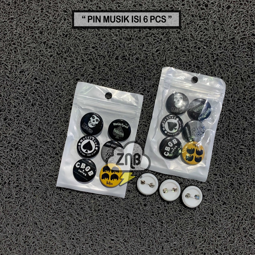 BROS PIN BUTTON MINI MUSIK UNTUK DI JAKET TOPI TAS BEST SELLER