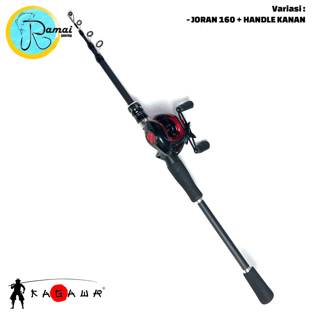 Joran Pancing Telescopic Fishing Rod 1.8m 1.6m Ultralight Weight Carbon Fiber Casting Spinning Murah Warna Hitam