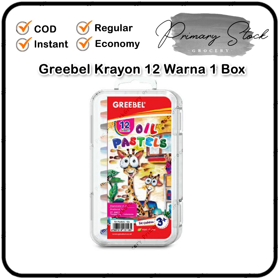 

Krayon Greebel Artist Oil Pastel isi 12 Warna Crayon Set Anti Air