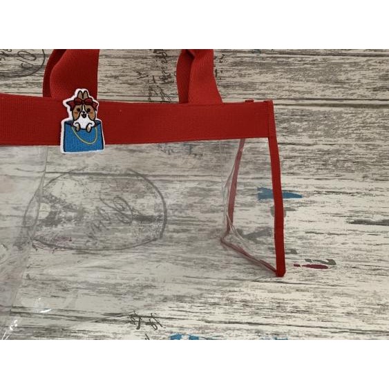 Tas Tote PVC Mika Transparant Fashion - Hitam, Resleting