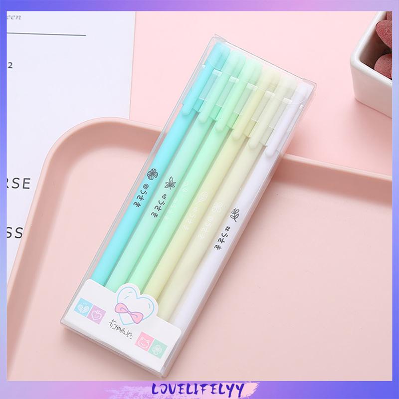 

6 Buah/Set Tanda Tangan Pena Sederhana Siswa Penel Pulpen Morandi Warna Siswa Tanda Tangan Pena Sekolah Kantor Pasokan Alat Tulis -LOY