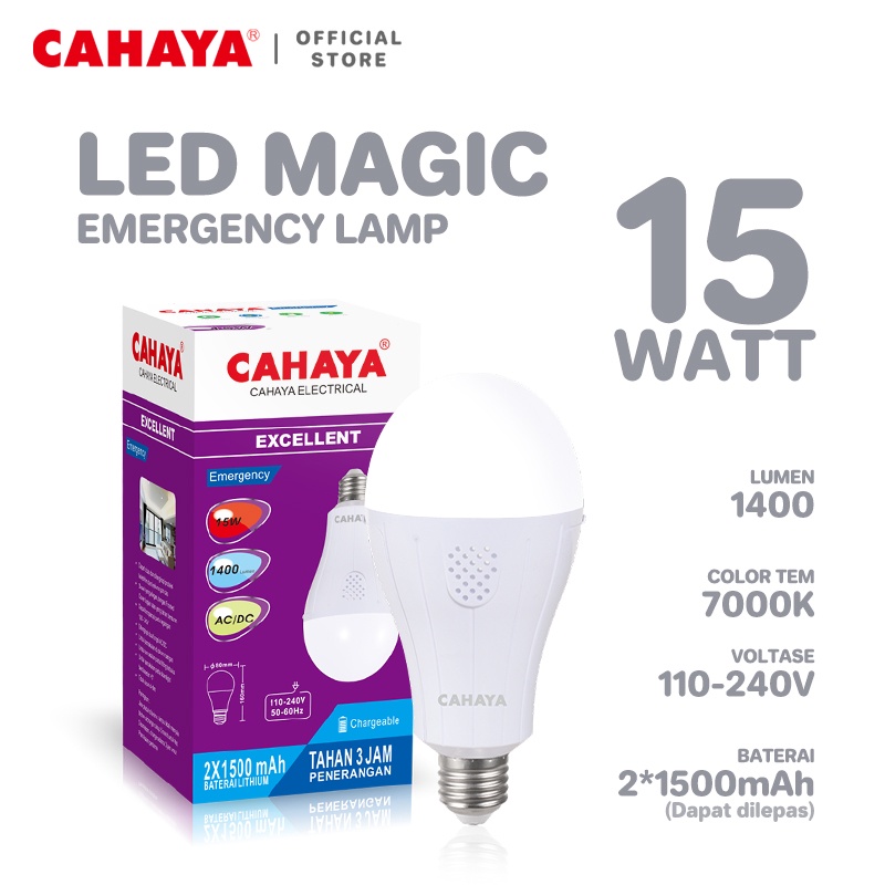 CAHAYA - Lampu Emergency 15 Watt LED Magic / Lampu Darurat