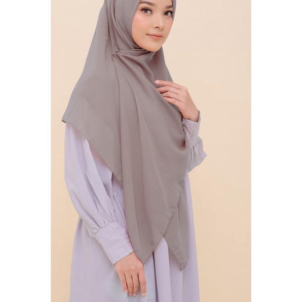 ZM Zaskia Mecca - Hijab Syari Bellsa Shade Of Brown Ash - Segi Empat