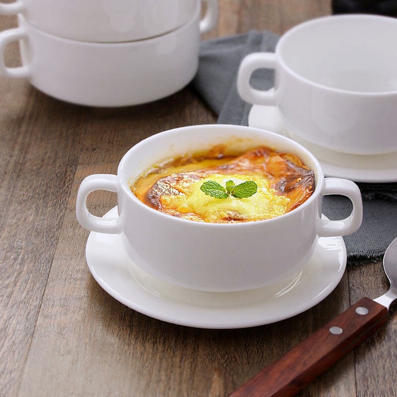 SOUP CUP SAUCER - MANGKOK SUP ZUPPA SOUP BOWL Cangkir sop Keramik 7oz