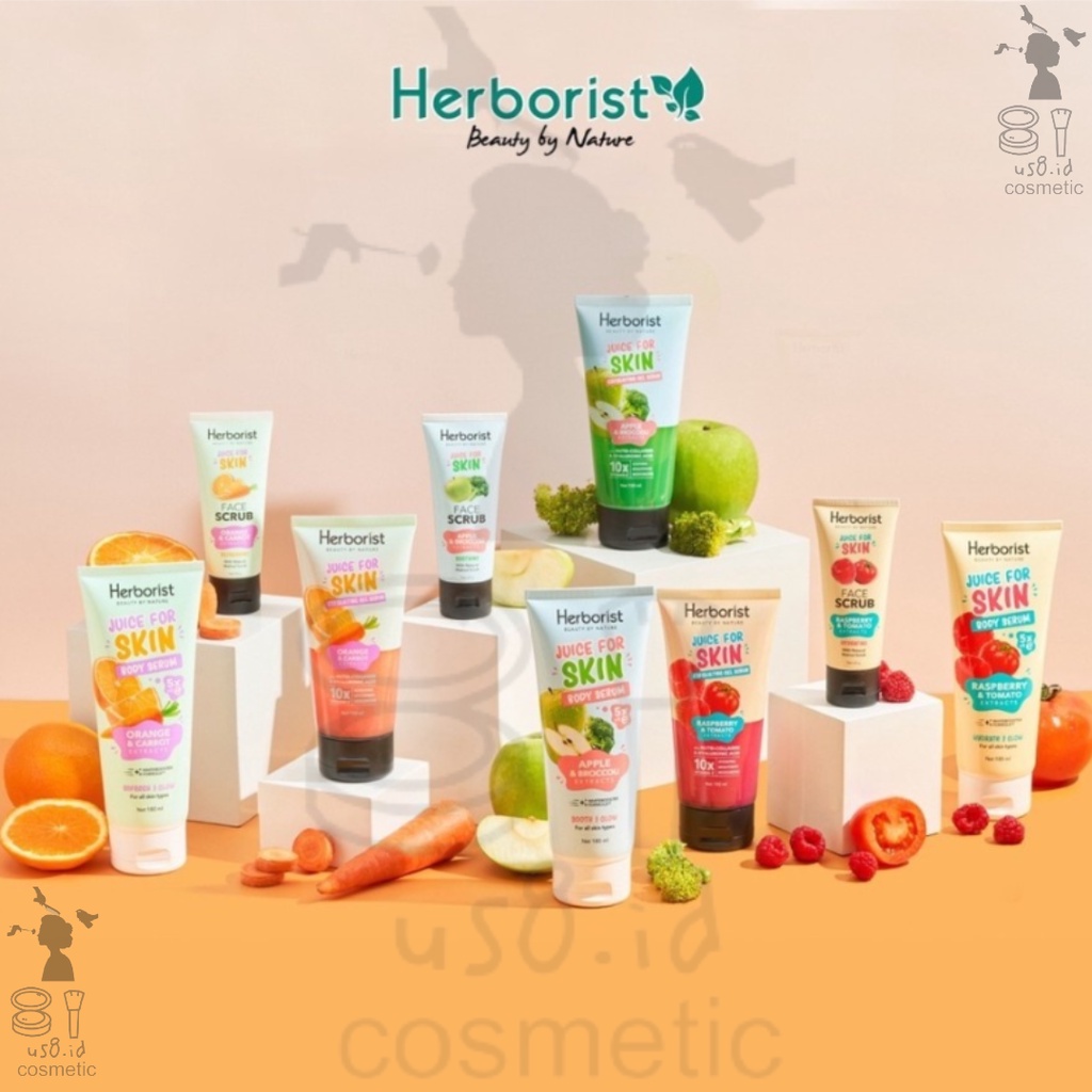 (BPOM) HERBORIST JUICE FOR SKIN BODY SERUM/BODY SCRUB/EXFOLIATING GEL/LULUR TRADITIONAL