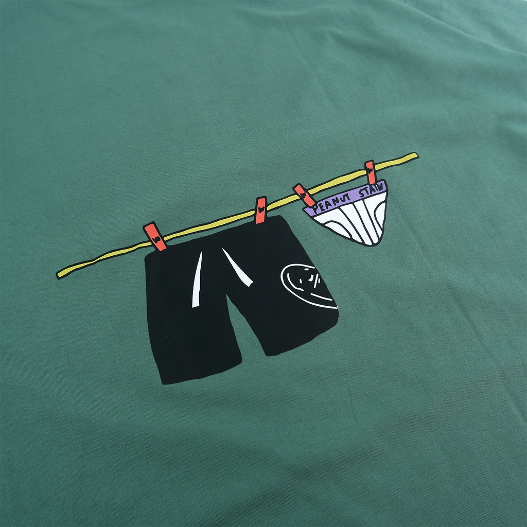 PEANUT STAIN - Hang Out To Dry Dusty Green Oversized Tshirt