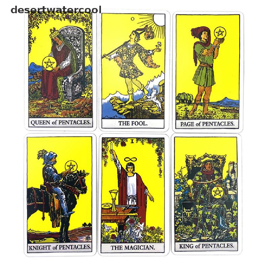 Kotak Besi Kartu Tarot Ramalan Dengan Manual Untuk Pesta