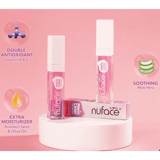 Nuface Magic Color Lip Serum 4gr / magic Lip Serum / Nuface Lipserum