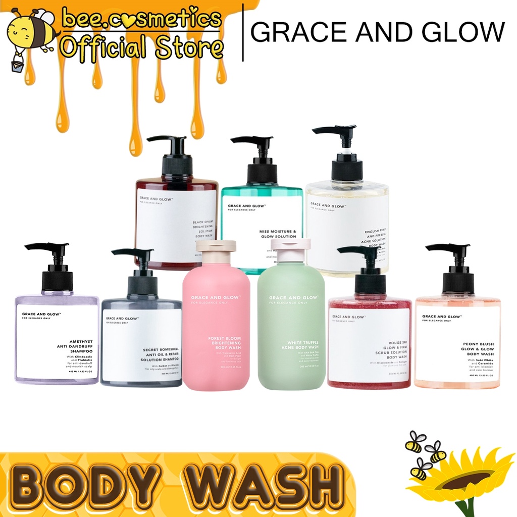 Jual GRACE AND GLOW / GRACE N GLOW BODY WASH & SHAMPOO SERIES (WHITE ...