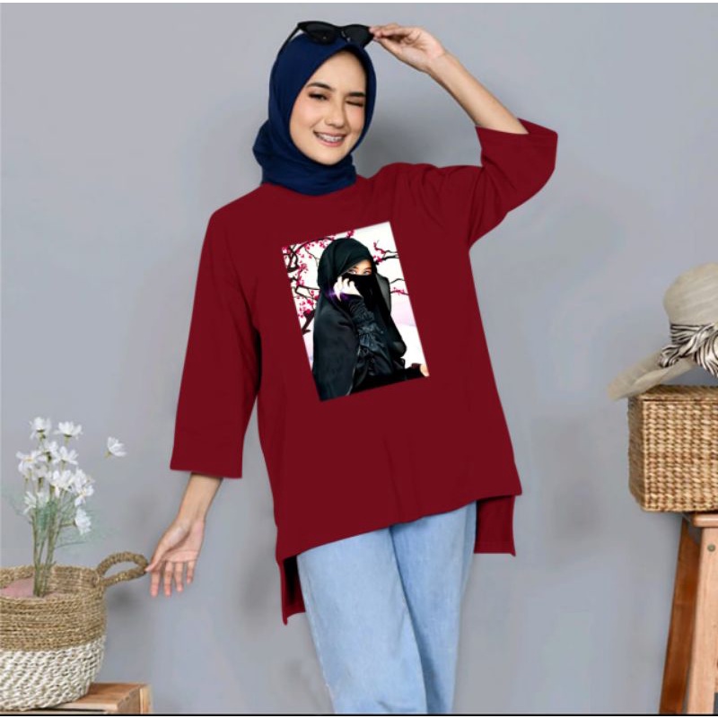 COD/DS1/TUNIK HIJAB SAKURA (M-L-XL-XXL)