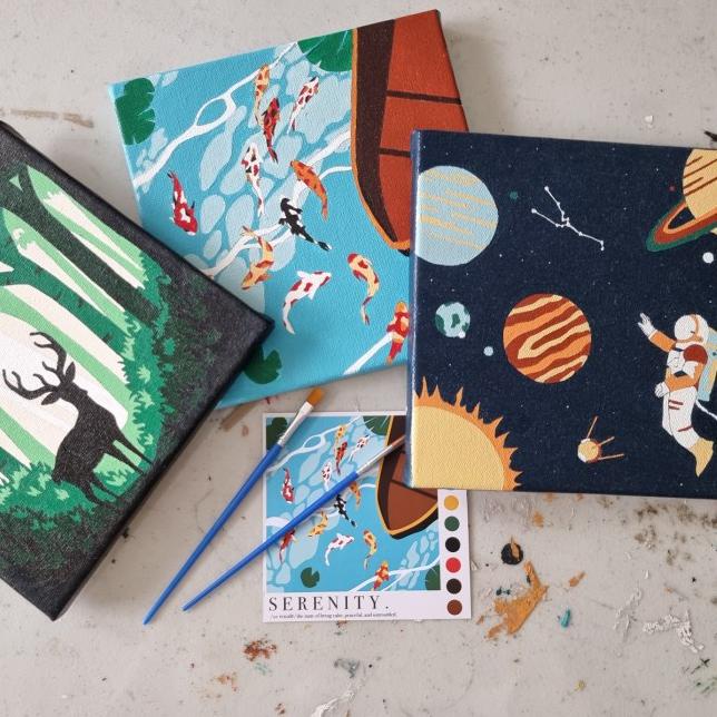 

Paint By Number [Serenity] | ByPainters | Painting Kit | 20x20 Canvas