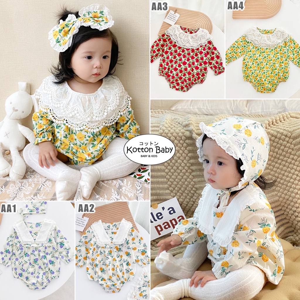 [free bandana bonnet] 0-18bln PAKAIAN BAYI BAJU ANAK JUMPER JUMPSUIT ROMPER PEREMPUAN catalog ZD AA