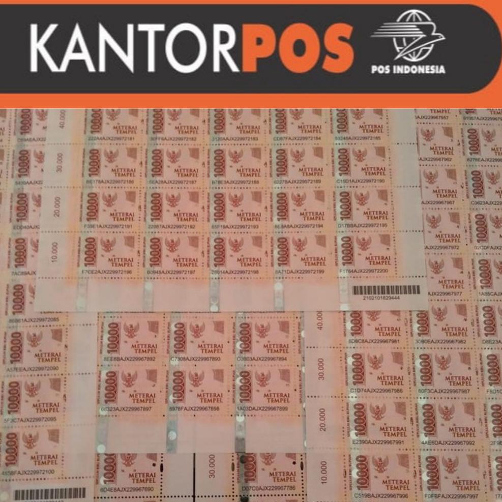 

TREND TERKINI Materai 10000 / 10 Pcs (Murah) Original Kantor POS 2590 ㅘ