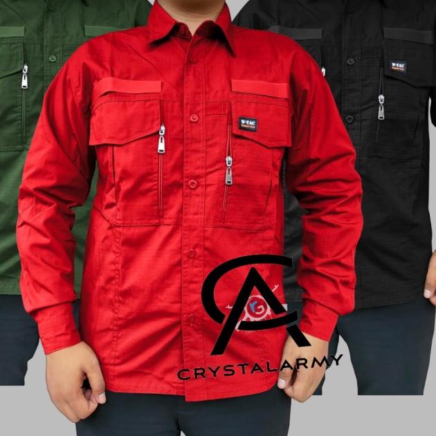 Kemeja tactical w-tac tangan panjang - Putih, S
