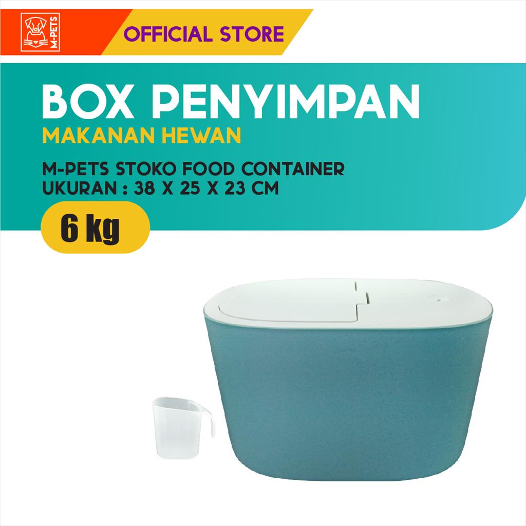 M-Pets Stoko Food Container 6 Kg / Tempat Penyimpanan Makanan Hewan