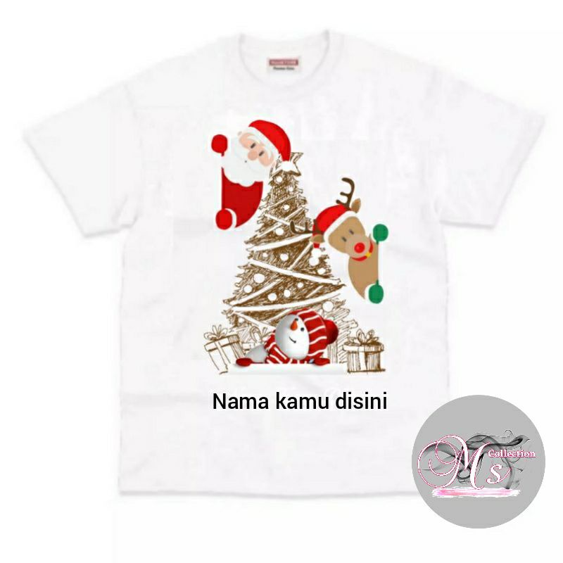 Kaos Natal anak usia 2 - 10 tahun >> baju anak laki-laki perempuan // cowo cewe