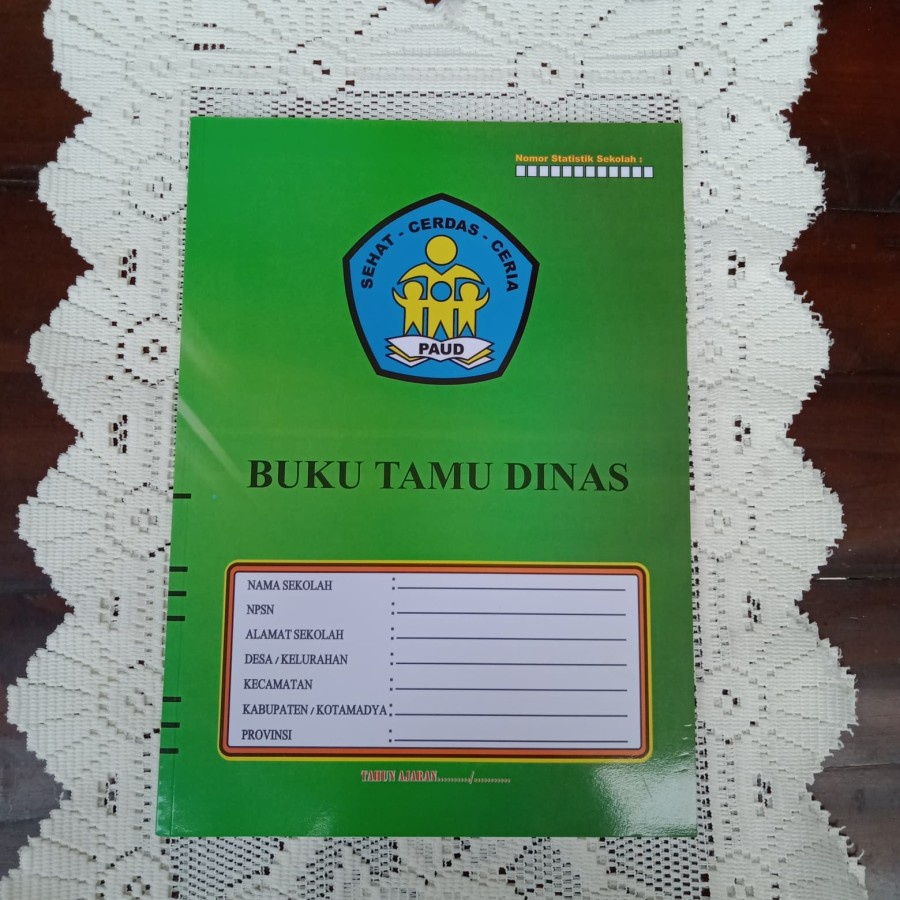 Buku Tamu dinas untuk TK/Paud (Buku administrasi guru TK/Paud)