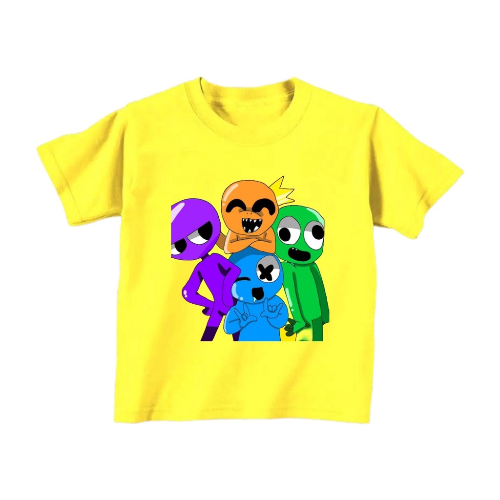 KAOS BAJU ANAK RAINBOW FRIEND KUNING KARTUN UNTUK ANAK 2-10 TAHUN BISA COD KE180