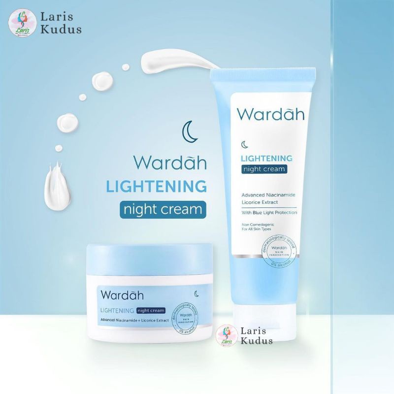 Wardah Lightening Night Cream/Wardah Night Cream/Wardah Lightening/Wardah Krim Malam/Wardah Pelembab