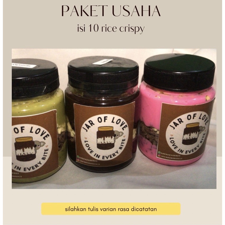 

Rice Crispy Jar Paket Usha/Paket Reseller