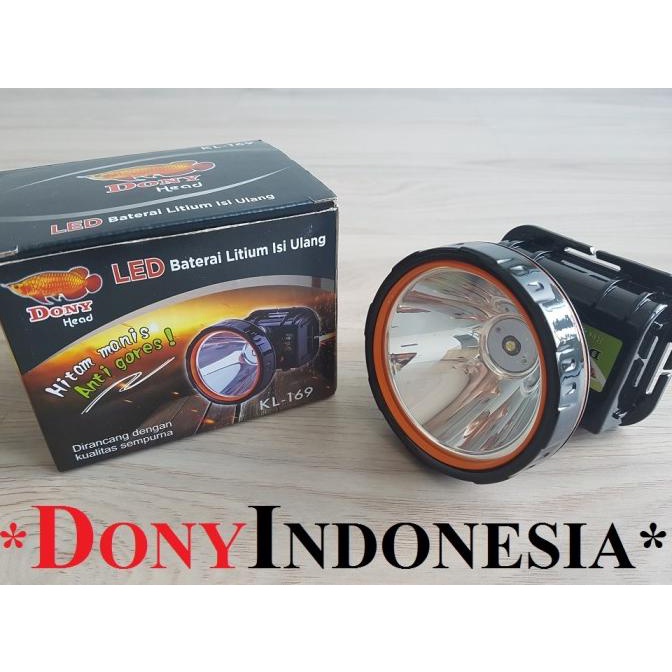 Senter Kepala Dony KL-169 HITAM MANIS / ANTI GORES