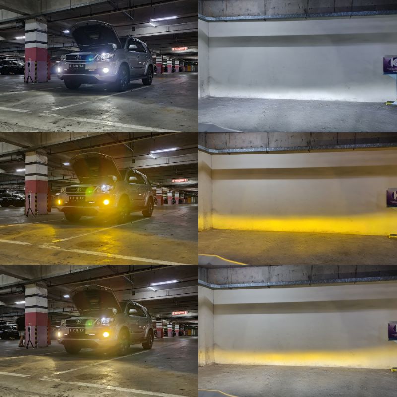 Paket Upgrade Lampu Led Macrone Fortuner VNT Foglamp (3 Warna)