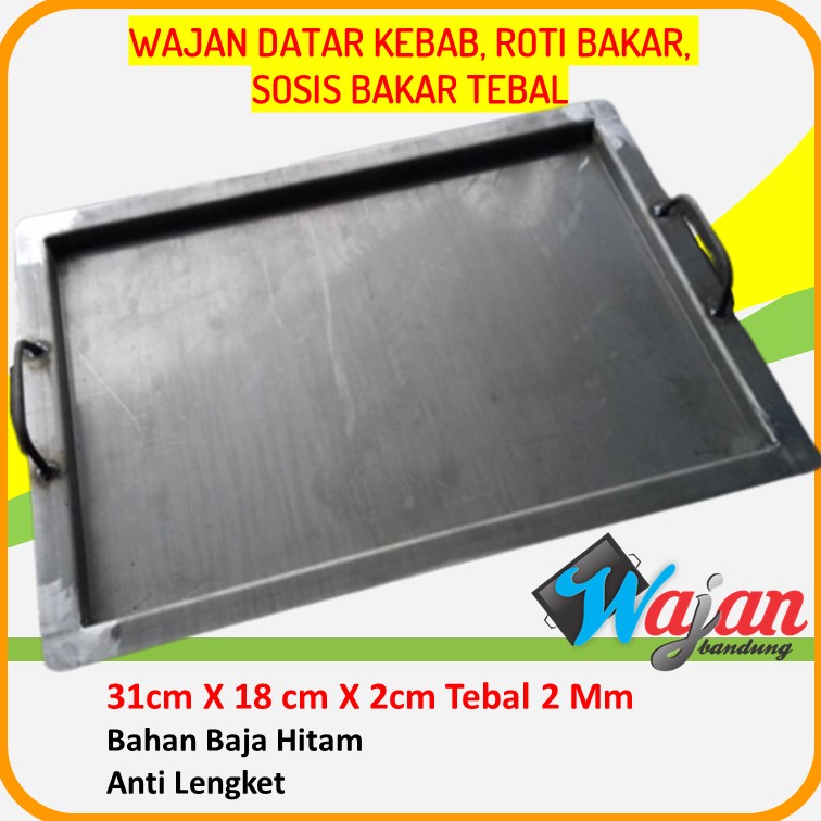 Wajan Bandung Plat Datar pancake roti Martabak Telor sosis cumi Bakar Lumpia Goreng