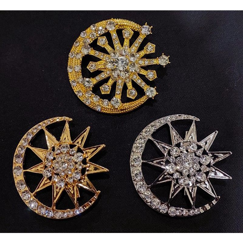 BROS TANJAK BULAN BINTANG PIN TANJAK AKSESORIS TANJAK HIASAN TANJAK SONGKET ANAK MELAYU STORE