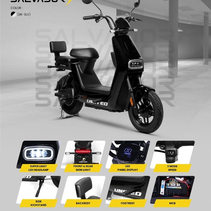 Sepeda Listrik UNITED SALVADOR Electric E Bike 600 Watt