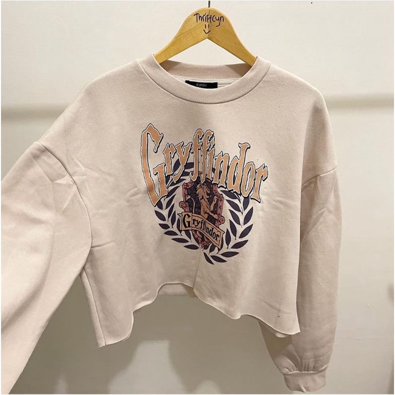 Cryfindor Sweater Croope Wanita | Sweater wanita Korean Style | Sweater Crop Top