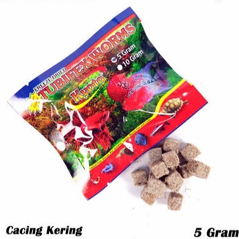 cacing kering, cacing kering kyoto, makanan ikan cacing kering, cacing kering merek kyoto, kyoto cac