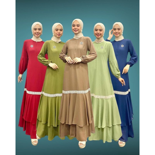 Gamis renda modelan rok mermaid