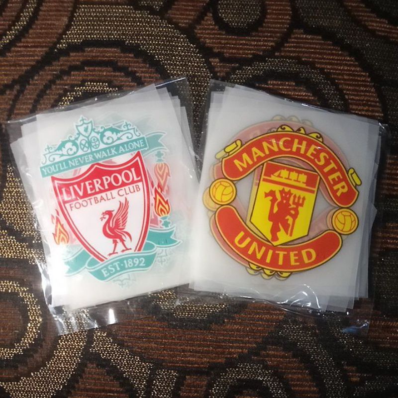 

Sablon Setrika Logo Klub Liga Inggris; Manchester United dan Liverpool