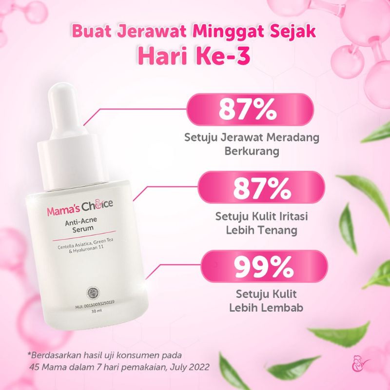 Mama's Choice Anti Acne Face Serum | Serum Wajah Berjerawat Aman untuk Ibu Hamil dan Ibu Menyusui