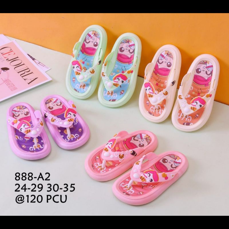 Sandal Alina anak perempuan terbaru Sandal boba karet premium Sendal japit anak wanita trendy nyaman kuat