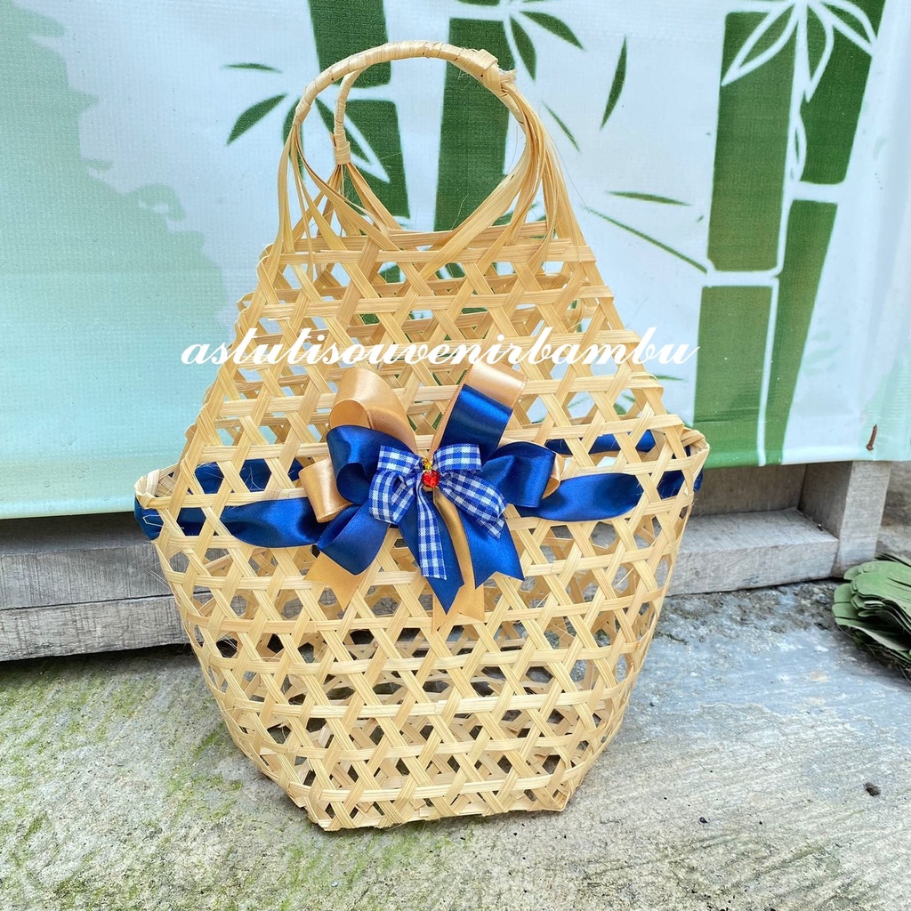 TAS KERANJANG YUKENSI HAMPERS LUCU | tas belanja | tas anyam | tas murah | keranjang hampers