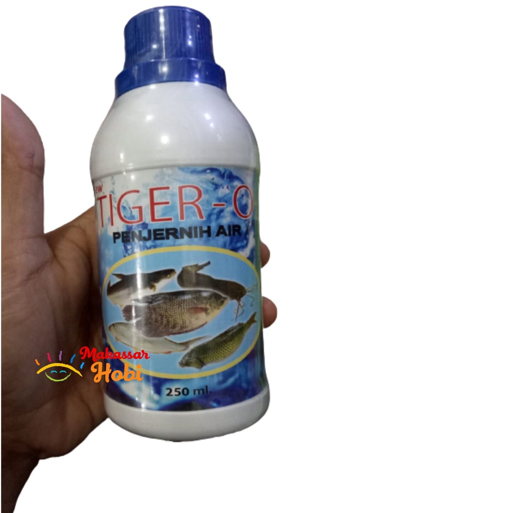 Tiger O2 250ml Larutan Penjernih Air Kolam Ikan Lele Gurame Nila Koi