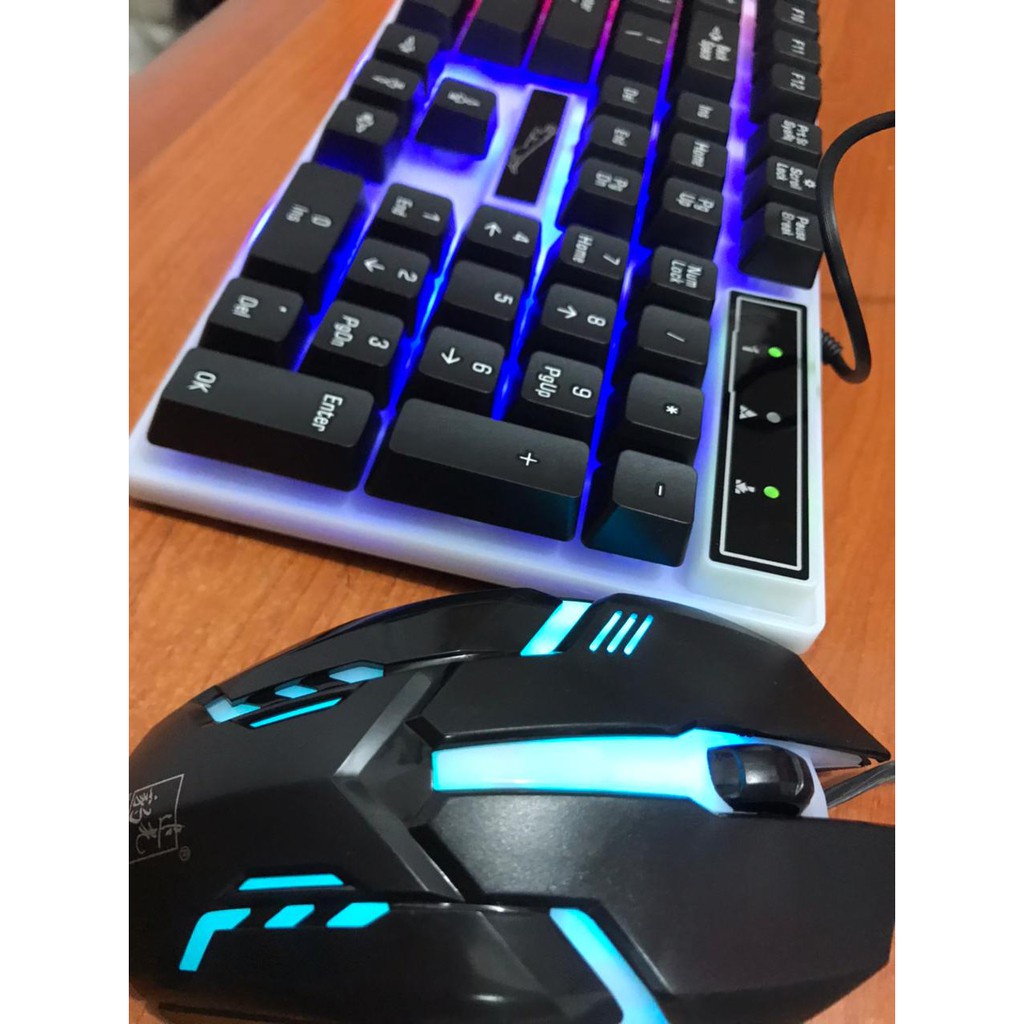 Paket keyboard gaming dan Mouse RGB/Set Mouse dan Keyboard Gaming  USB Cable/keyboard komputer