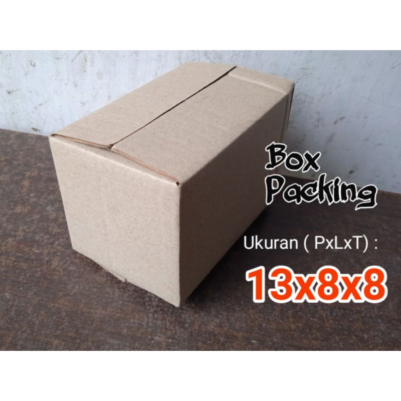 

Kerdus Box packing olshop ukuran 13x8x8 cm kotak die cut polos singgle wall