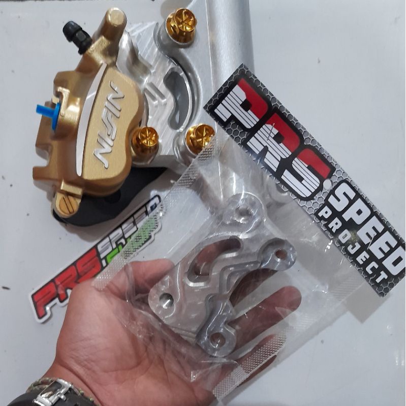 braket kaliper nissin 2p fizr nouvo jupiter 125z samurai 260 300 300mm