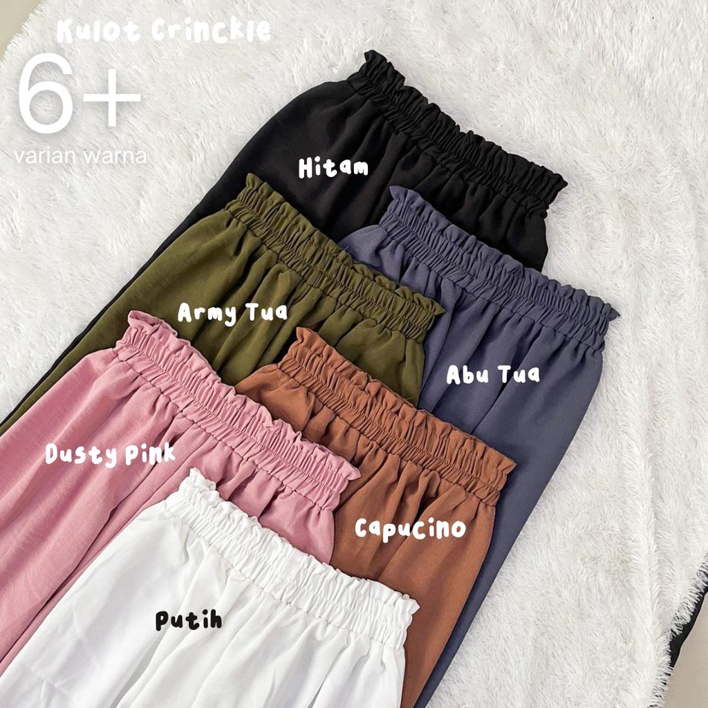 HIGHWAIST LOOSE PANTS KULOT CRINCLE AIRFLOW