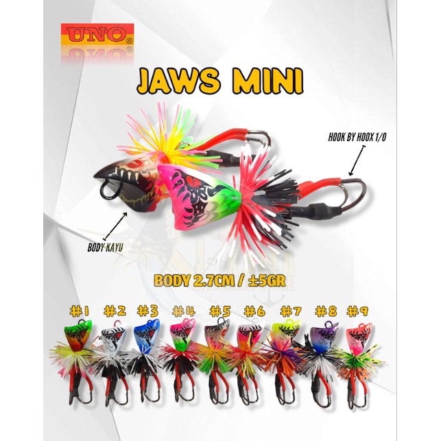 UMPAN CASTING TOMAN GABUS JUMP FROG JAWS MINI 2.7CM UNO