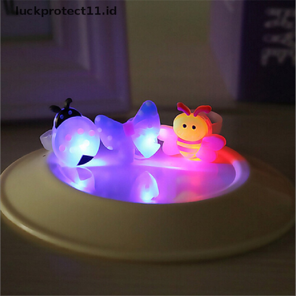 10pcs / lot Cincin Lampu LED Untuk Anak