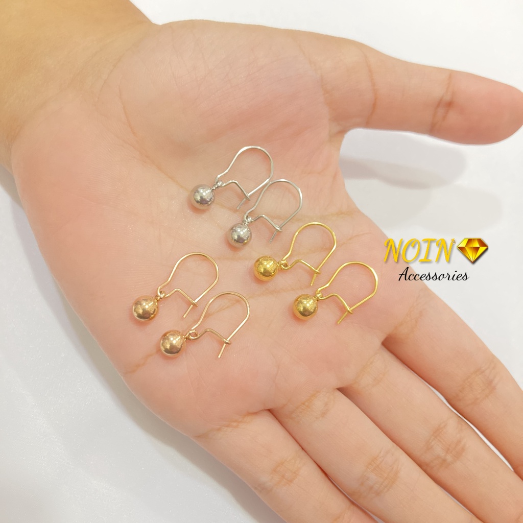 Anting Wanita Titanium Anti Karat Polos Pentol Korean Earing Aksesoris Fashion Murah