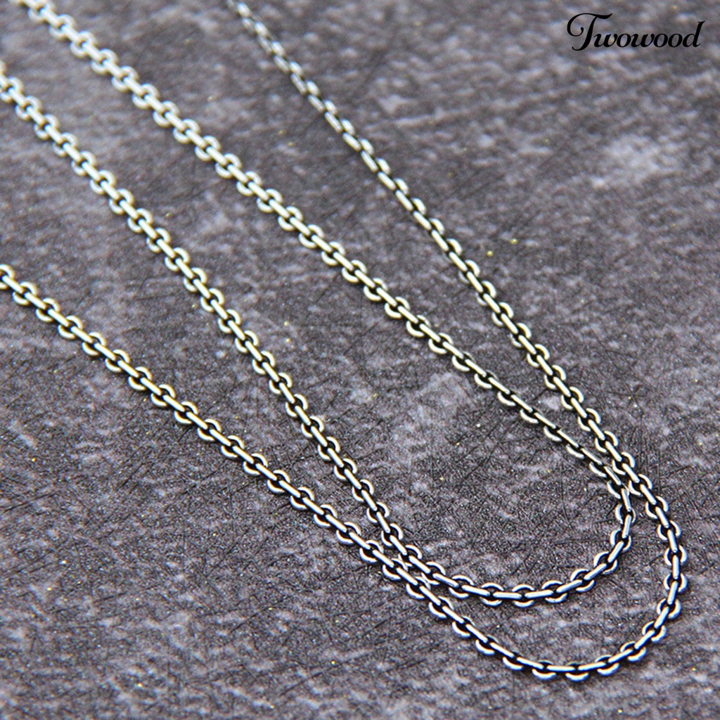 Kalung Rantai Klavikula Pendek Bahan 925 Silver Gaya Retro Hip Hop Untuk Unisex