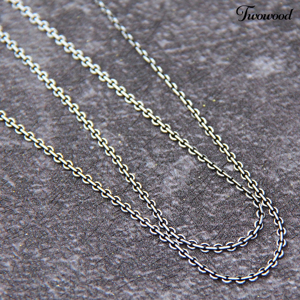 Kalung Rantai Klavikula Pendek Bahan 925 Silver Gaya Retro Hip Hop Untuk Unisex