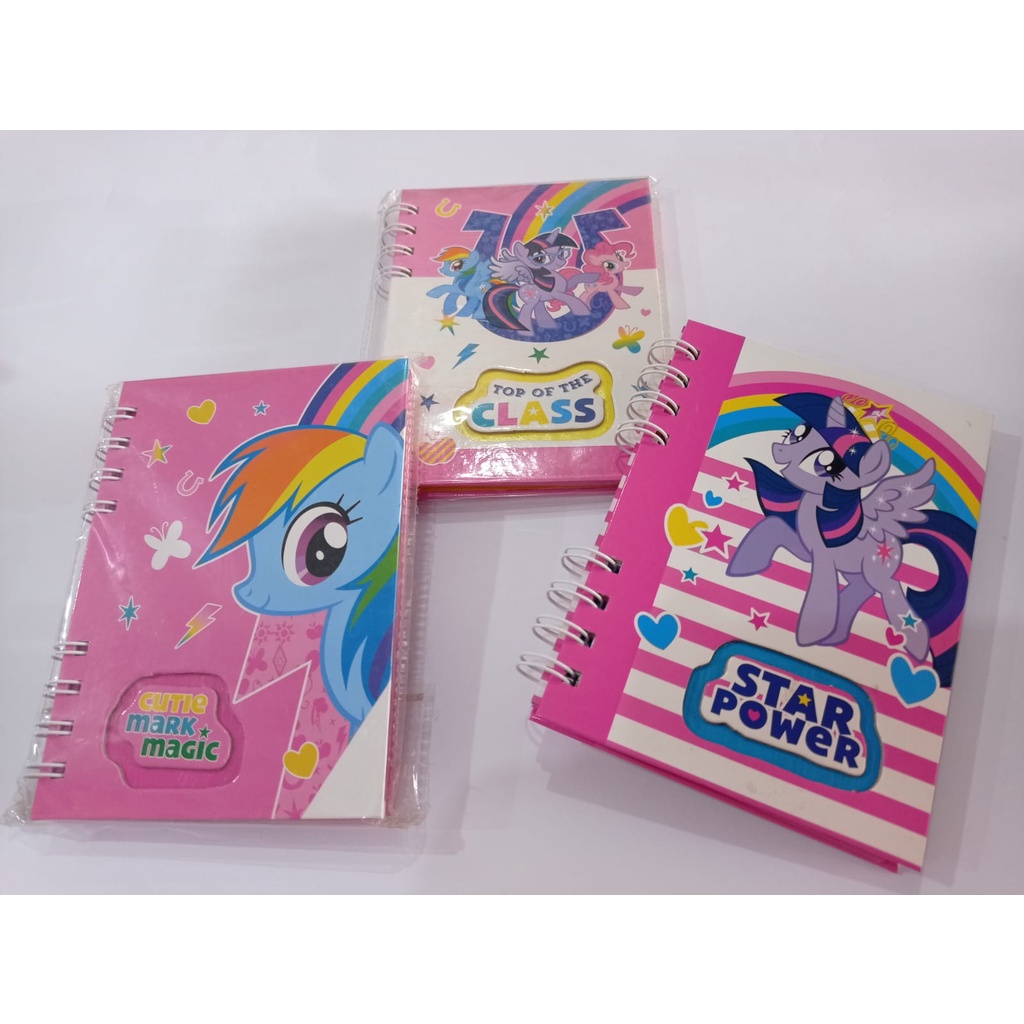 

Note Book Ring A6 Diary Merk Kiky Buku Tulis kecil motif Cantik Hard Cover