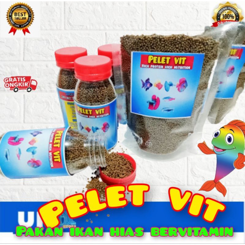 PELET VIT PELETVIT PELET PAKAN IKAN KECIL TERAPUNG GUPPY MOLY