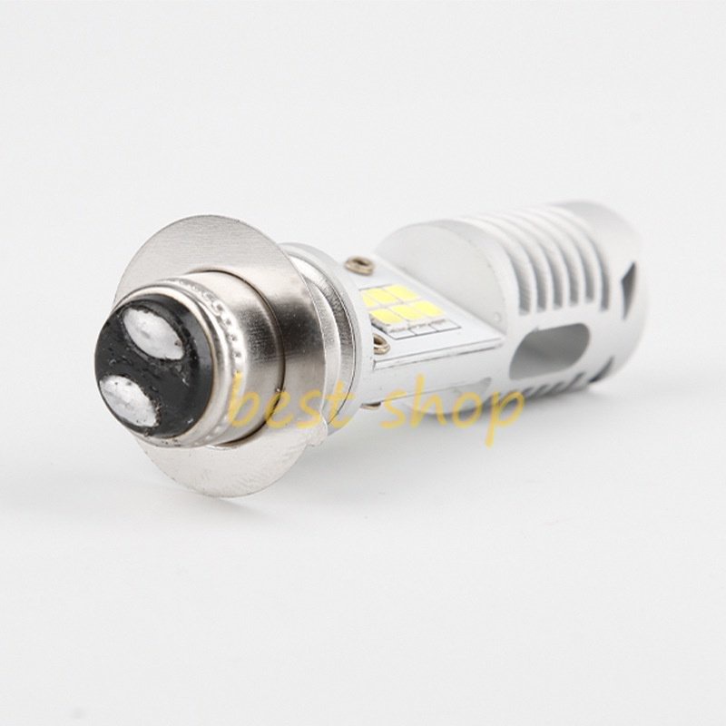 1pc Lampu Depan Led H6 Dua Warna High / Low Beam Untuk Motor / Skuter P15D