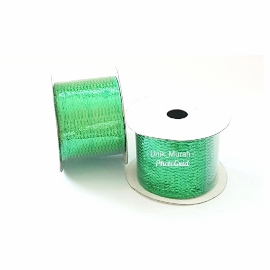 

Hiasan Natal - Pita Natal Warna Hijau Metalik 1's